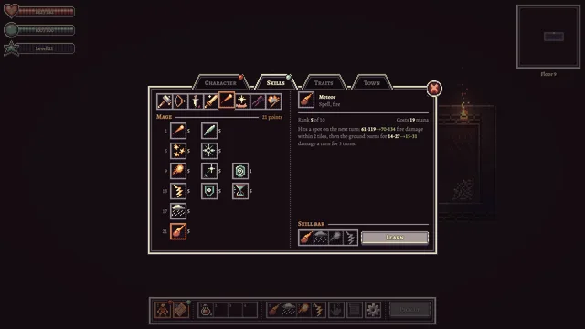 A skill tree